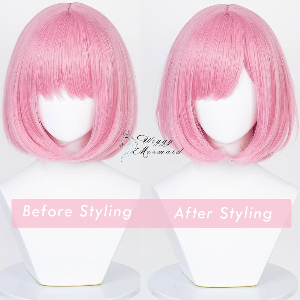 Bob Amazon.com: Wiggy Mermaid Pink Bob Wig for Ootori Emu